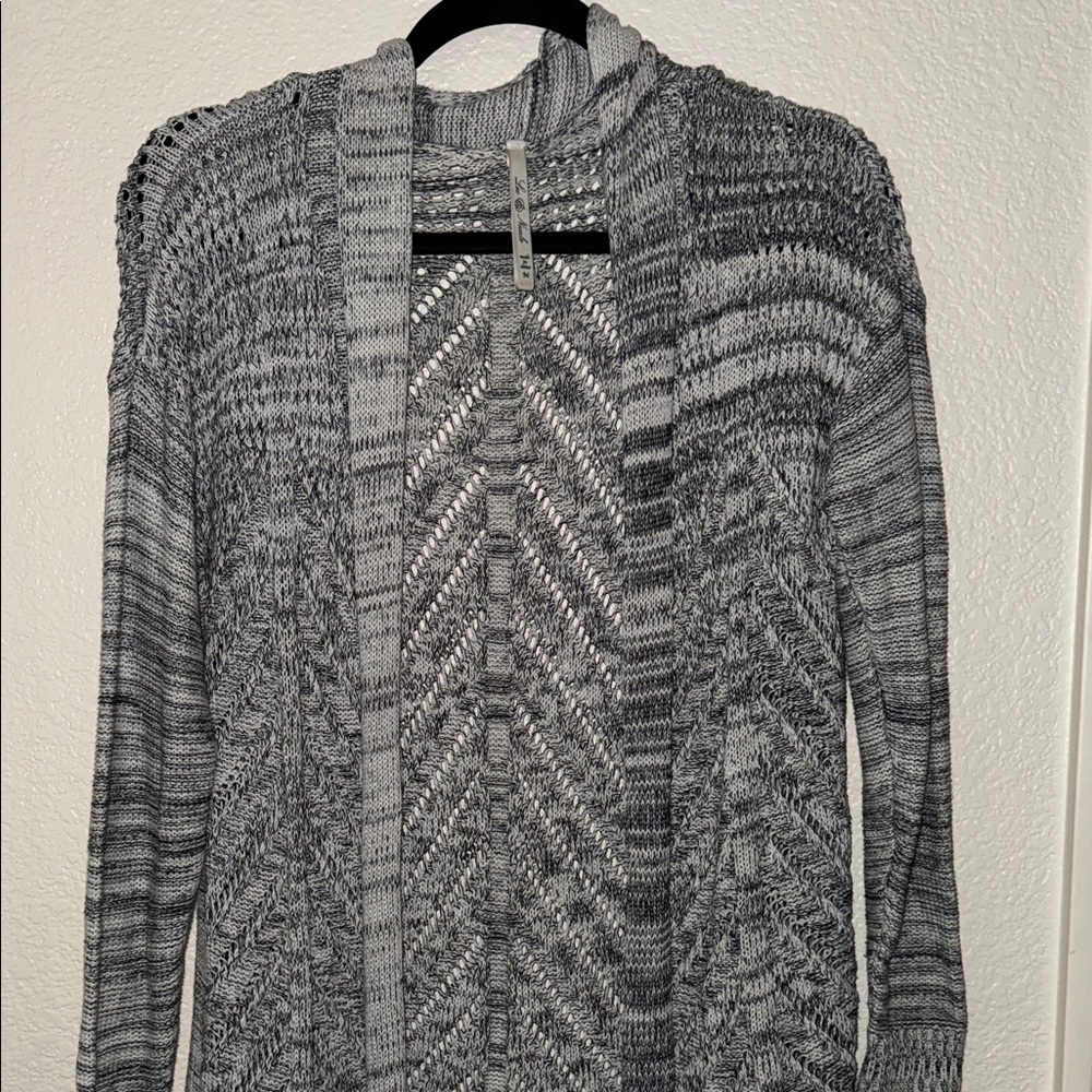 Gray Knit Women's Cardigan